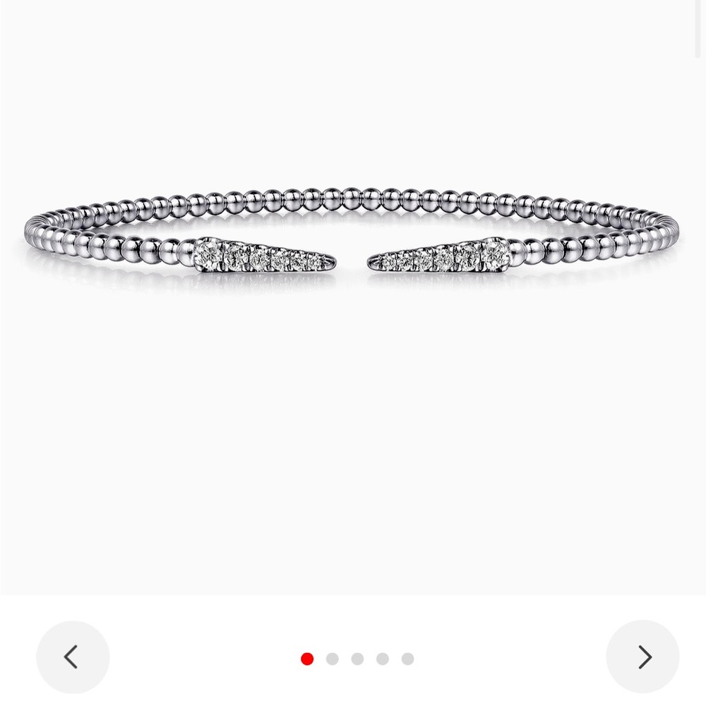 White Gold Beaded Bracelet